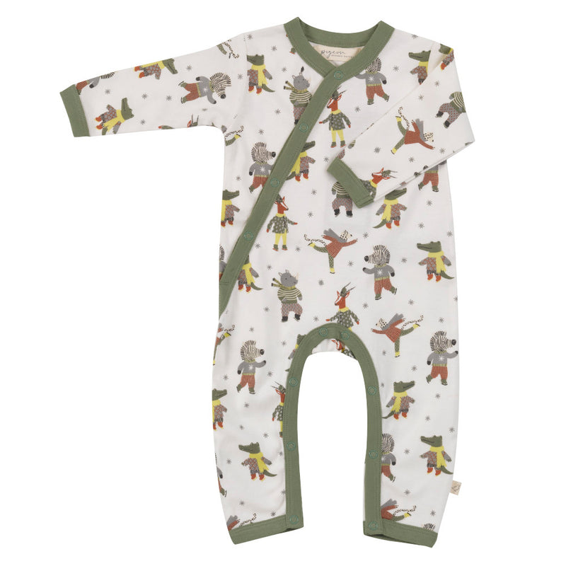 Kimono romper - Safari skaters, 3-6m