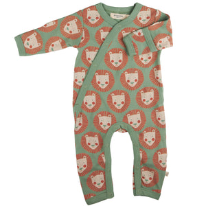 Kimono Romper - Lion Face, Basil