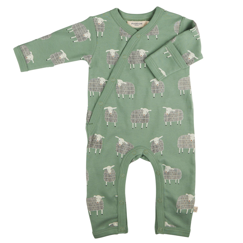 Kimono Romper - Sheep, Basil