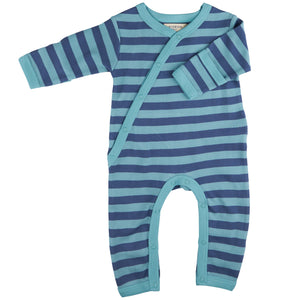 Kimono Romper (Breton Stripe) - Night Blue/Azure