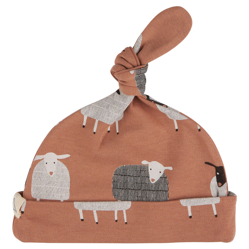 Knotted Hat - Sheep, Macaroon