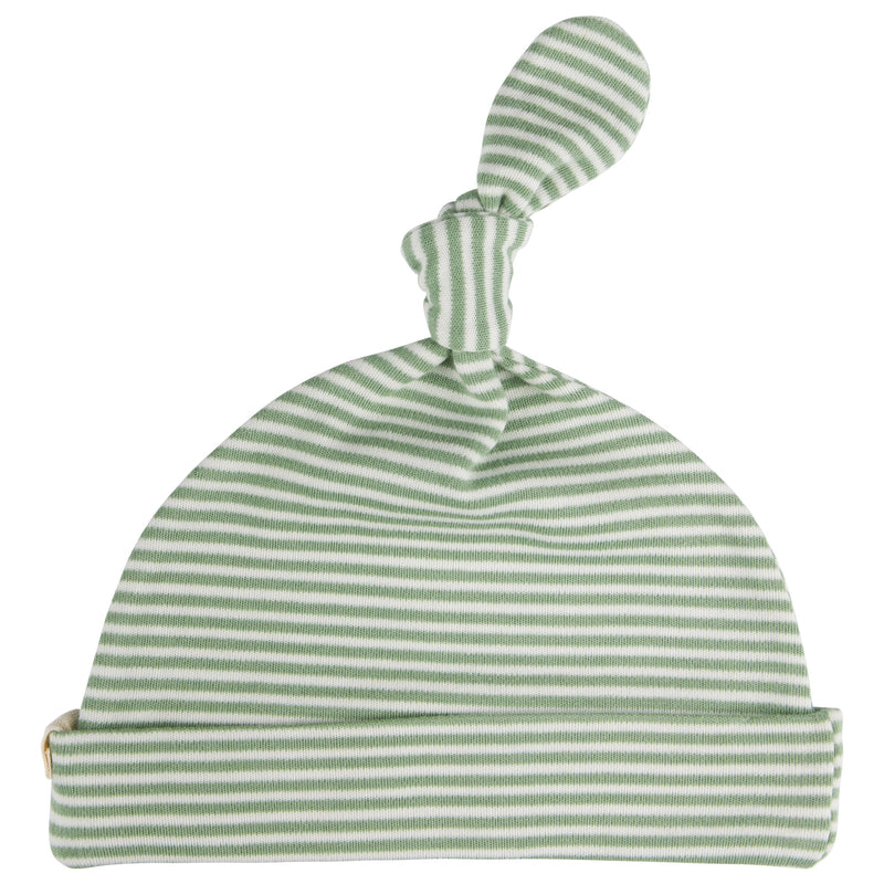 Knotted Hat (Fine Stripe) - Basil