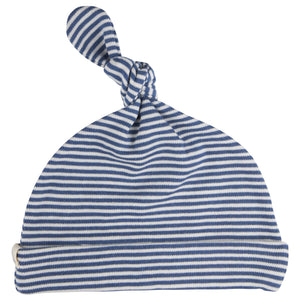 Knotted Hat (Fine Stripe) - Night Blue