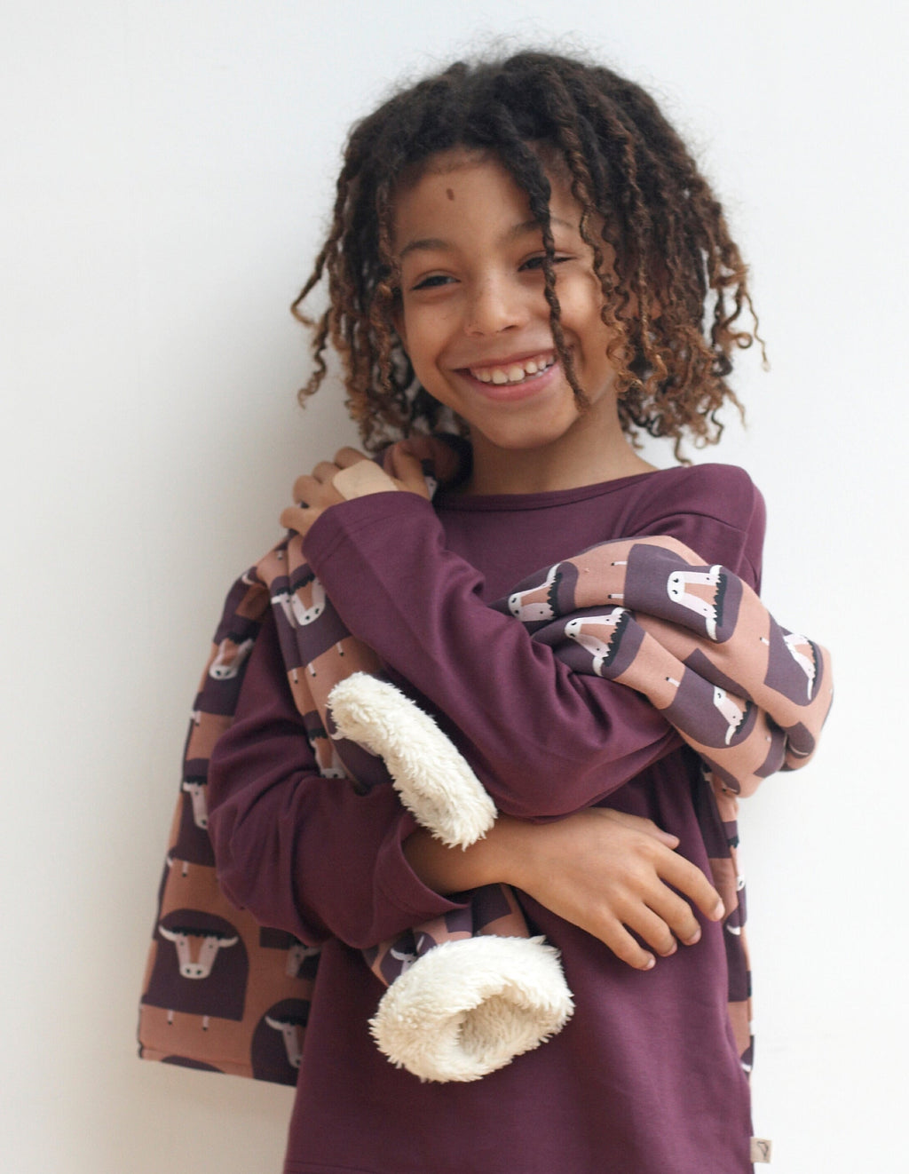 Fleece-Lined Top - Buffalo On Macaroon