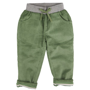 Lined Cord Trousers - Basil