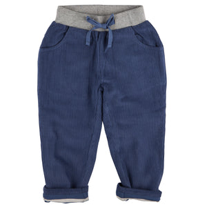 Lined Cord Trousers - Night Blue