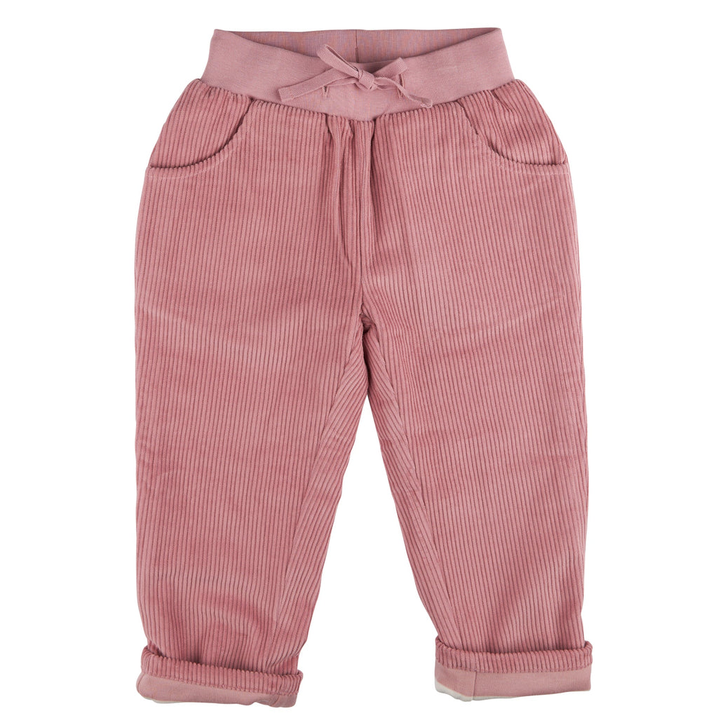 Lined Cord Trousers - Pink