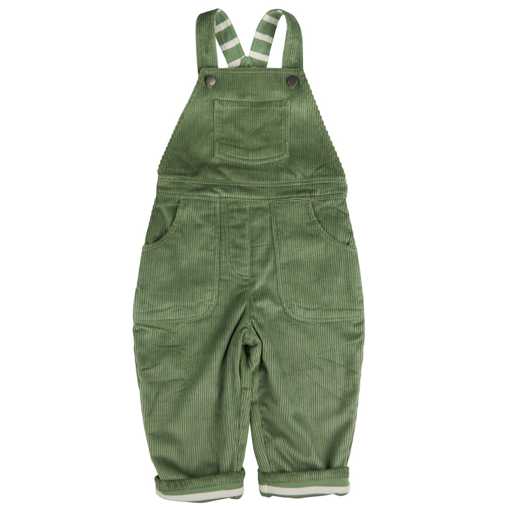 Lined Dungarees - Basil