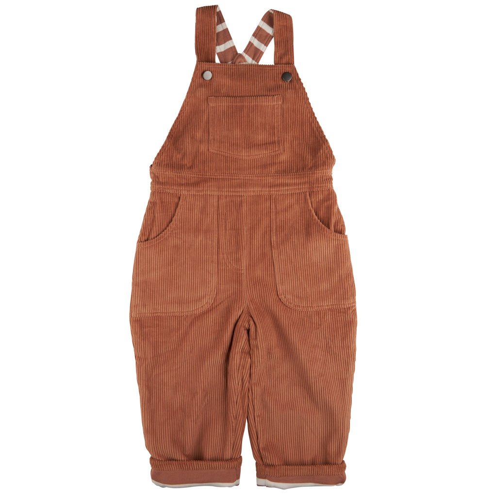 Lined Dungarees - Macaroon