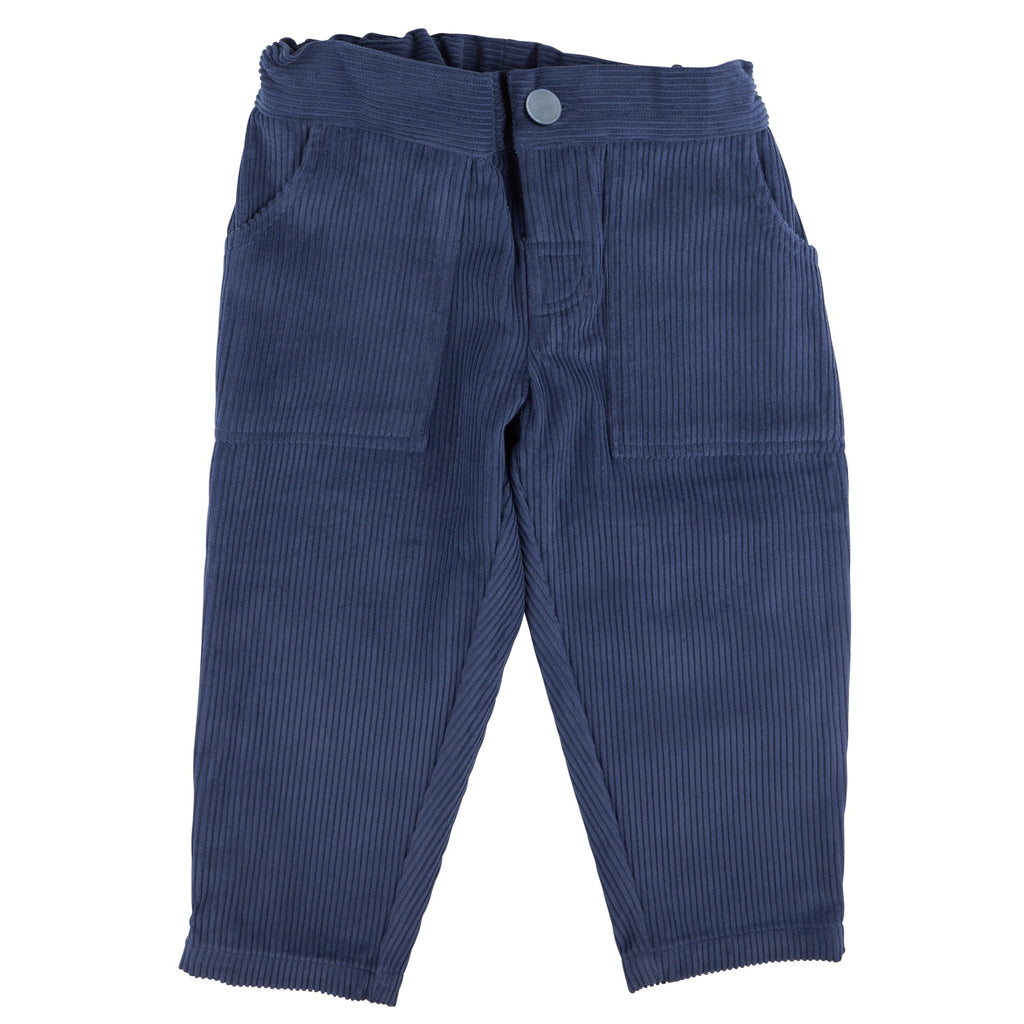 Simple Cord Trousers - Night Blue