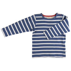 T-Shirt (Breton Stripe) - Night Blue/White