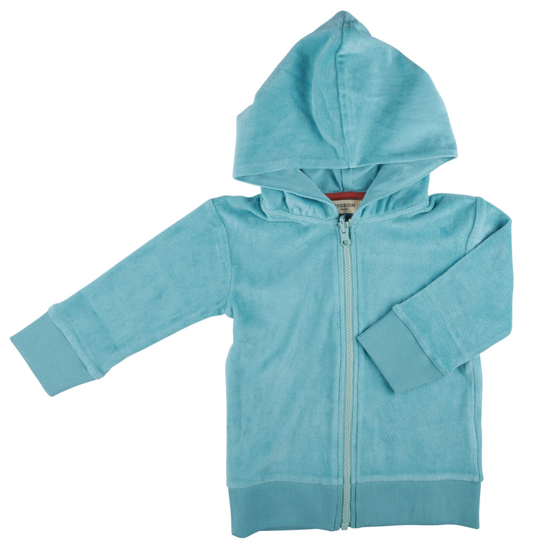 Velour Hoody - Azure