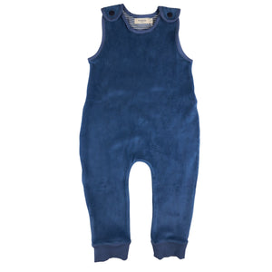 Velour Playsuit - Night Blue