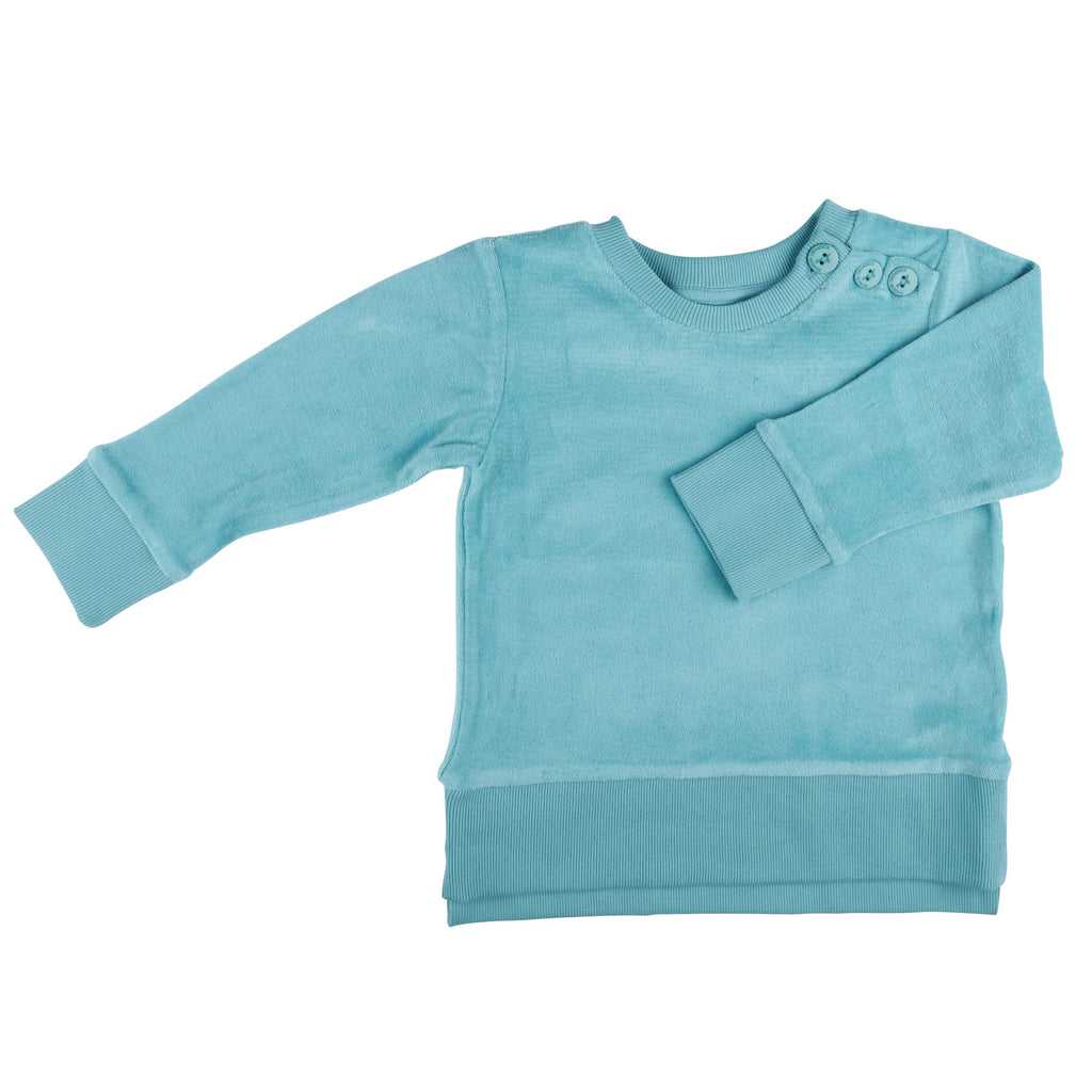 Velour Sweatshirt - Azure