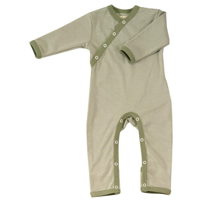 Fine Stripe Romper - Sage Green