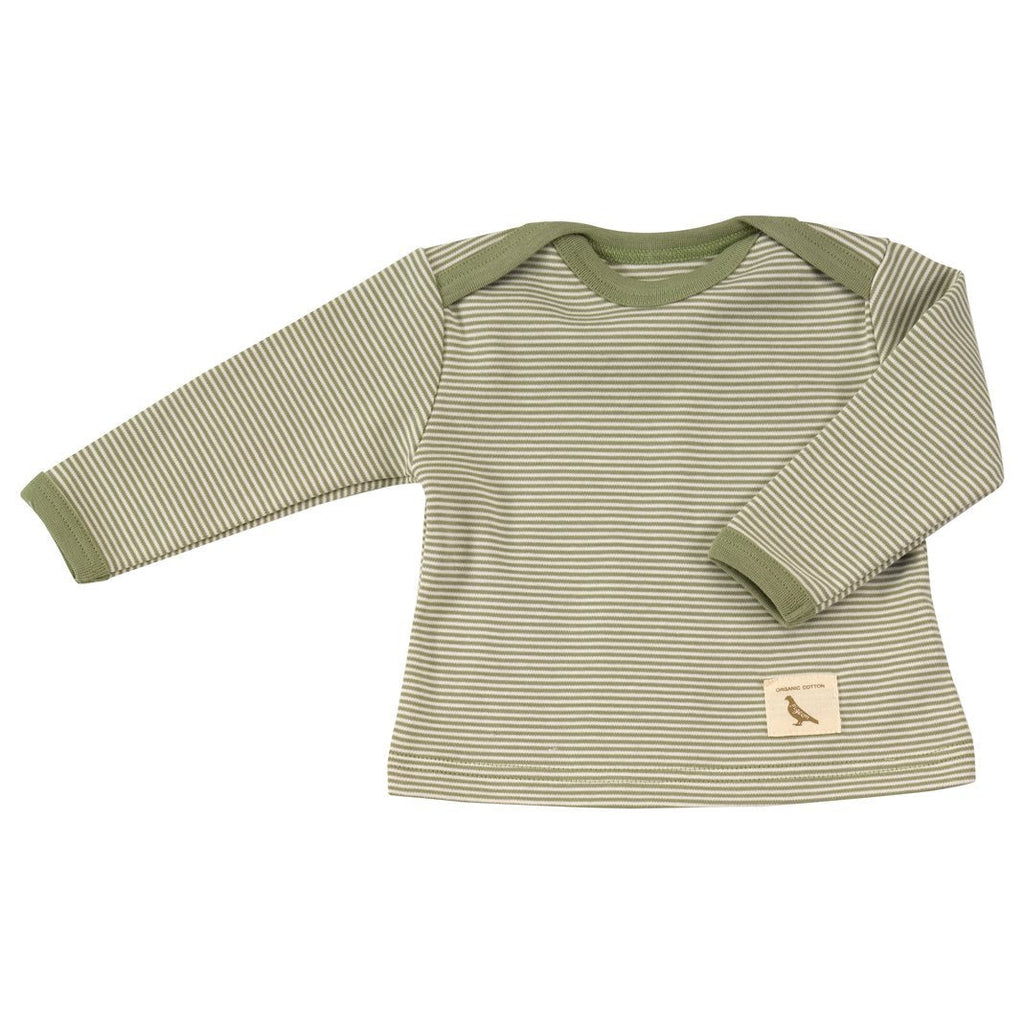 Fine Stripe T-Shirt - Sage Green