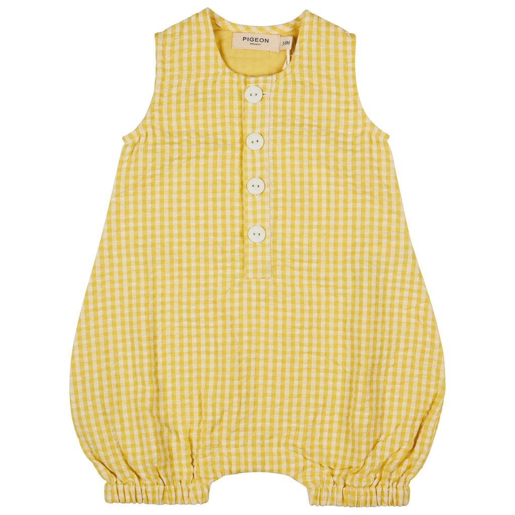 Baby All-In-One (Seersucker Check) - Yellow