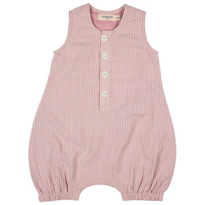 Baby All-In-One (Seersucker Stripe) - Pink