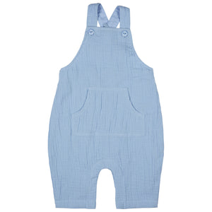 Baby Dungarees (Muslin) - Pale Blue