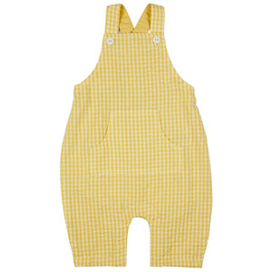 Baby Dungarees (Seersucker Check) - Yellow