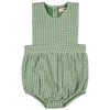 Bib Romper (Seersucker Check) - Green