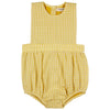 Bib Romper (Seersucker Check) - Yellow