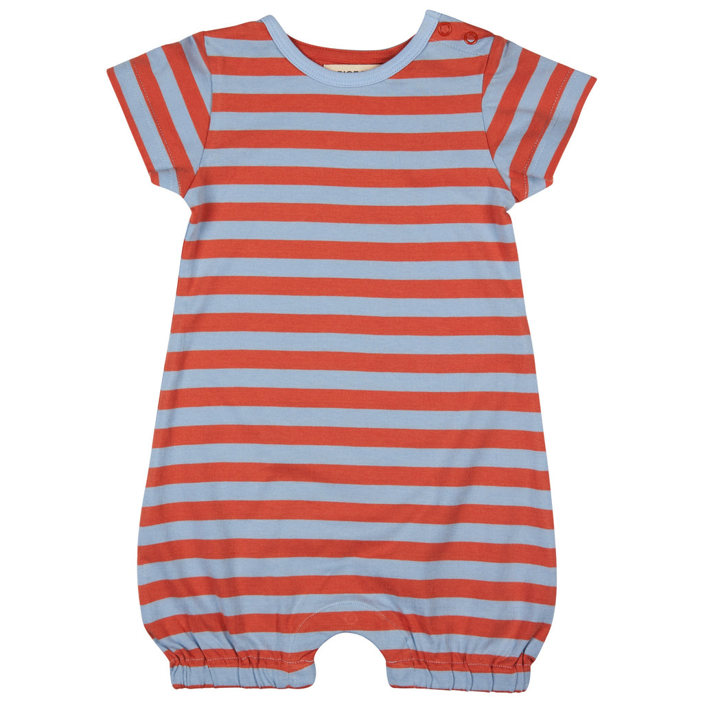 Breton Playsuit - Orange/Blue