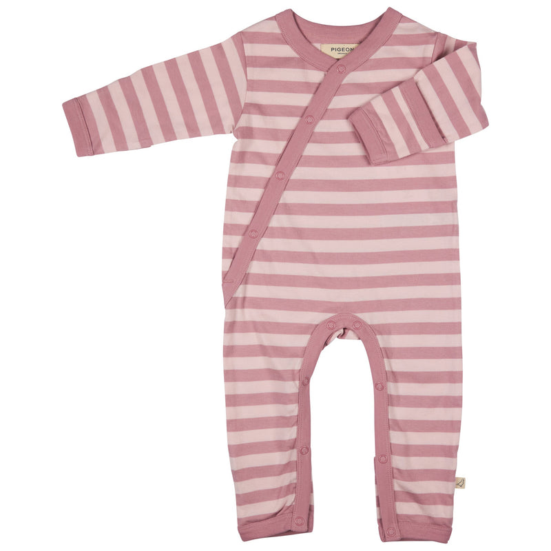 Kimono Romper (Breton Stripe) - Pink