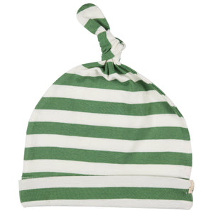 Knotted Hat (Breton Stripe) - Green/White