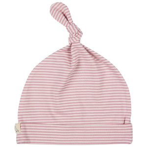 Knotted Hat (Fine Stripe) - Pink