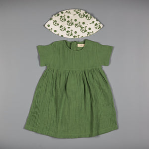 Pretty Muslin Dress - Green