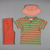 Polo Shirt - Green/Orange