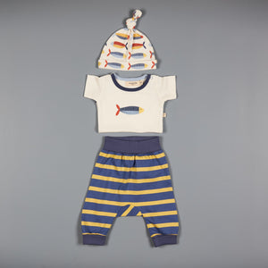 Baby Joggers - Dusty Blue/Yellow