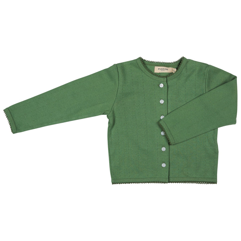 Pointelle Cardigan - Green