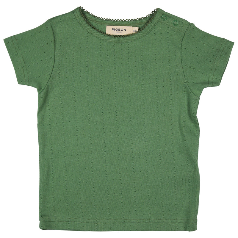 Pointelle T-Shirt - Green