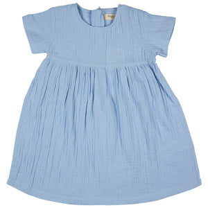 Pretty Muslin Dress - Pale Blue