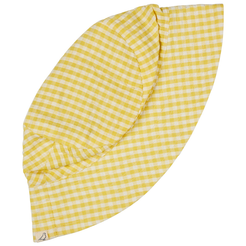 Reversible Sun Hat (Seersucker Check) - Yellow