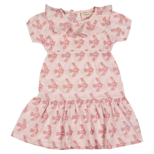 Ruffle Neck Dress - Flying Bird