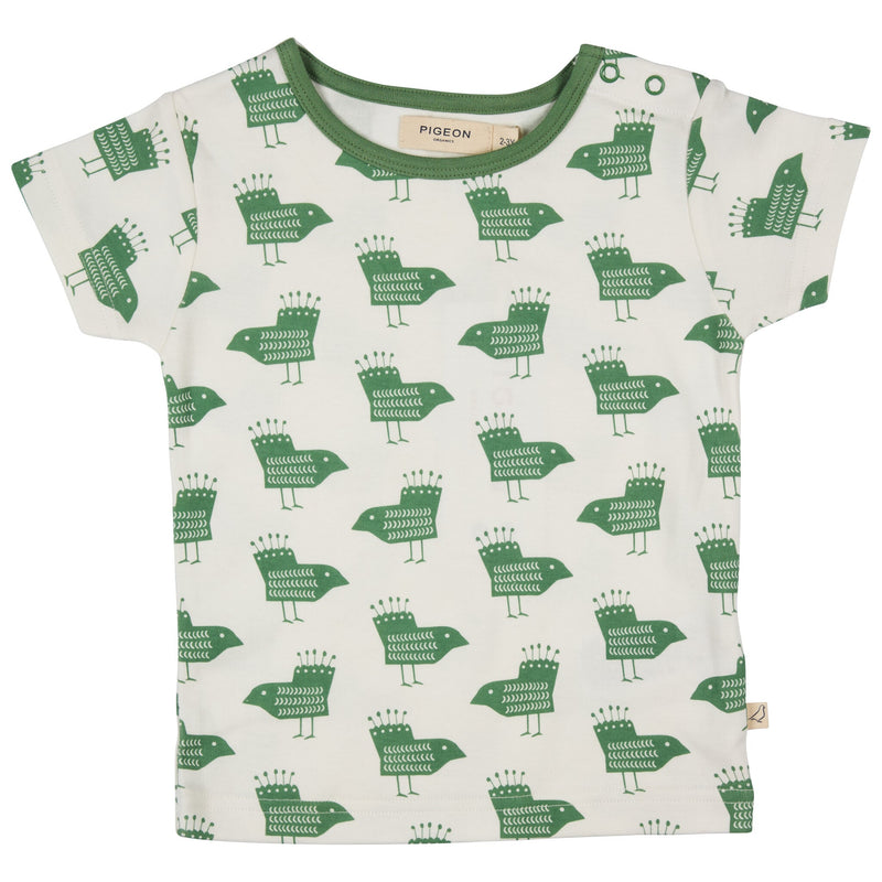 Short Sleeve T-Shirt - Birds On White