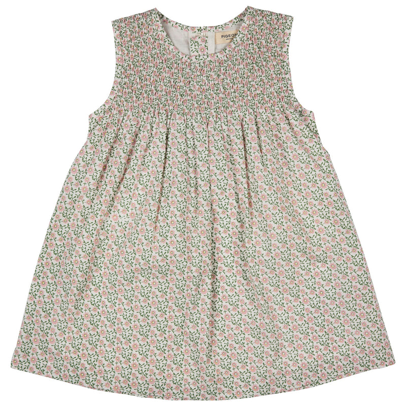 Sleeveless Smock Dress - Ditsy, Pink