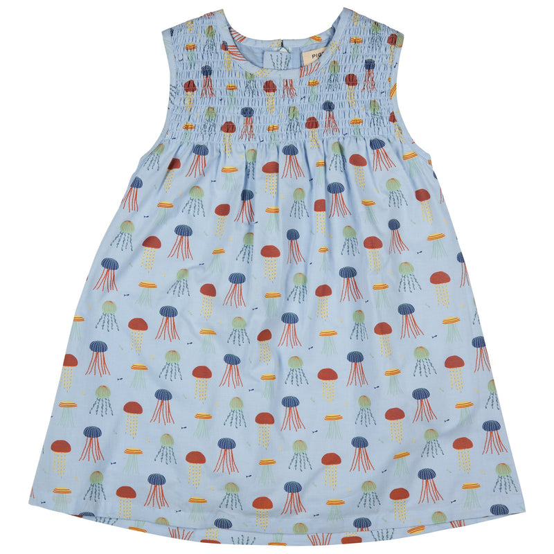 Sleeveless Smock Dress - Jellyfish, Multi