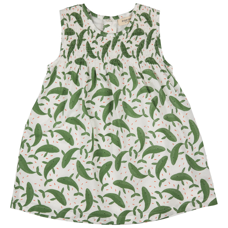 Sleeveless Smock Dress - Whales