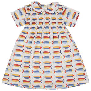 Smock Peter Pan Collar Dress - Sardines