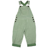 Worker Dungarees (Seersucker Check) - Green