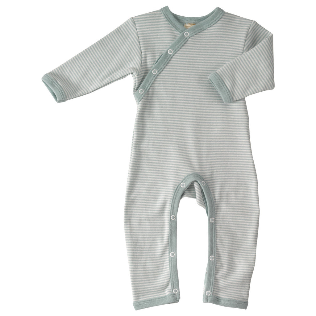 Fine Stripe Romper - Turquoise